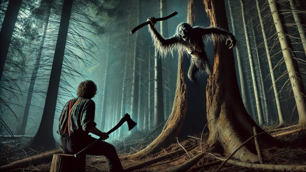 The Agropelter appearing from a hollow tree