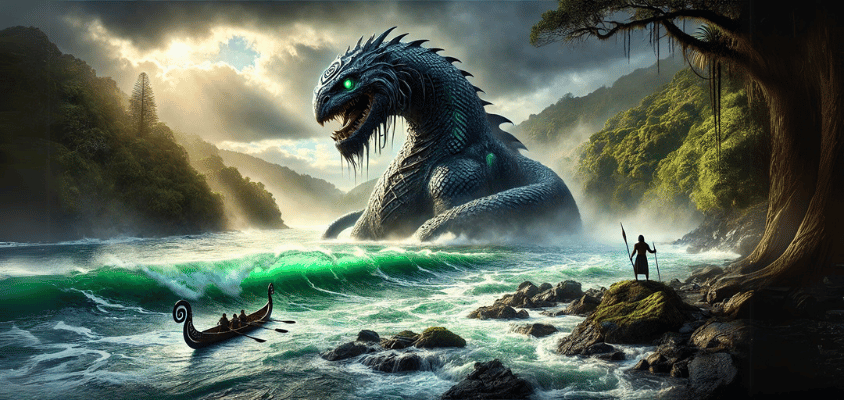 Sea Dwelling Taniwha from Māori legend